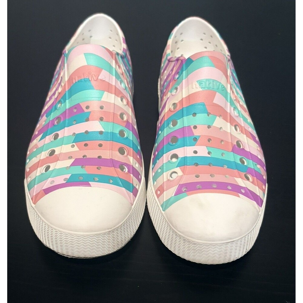 Natives Jefferson Sugarlite Sandals Pastel Multi Stripe Size M7 & W9